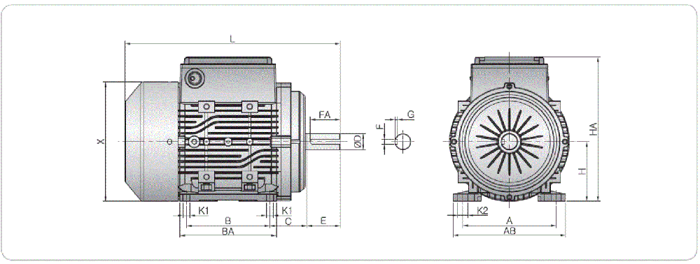 IK ELECTRIC B3 Horizontal Phase Motor