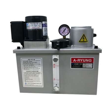A-Ryung Lubrication Pump AMGP-3M2-05-T12-TY-S featuring a built-in relief valve, high-flow lubrication system, and integrated digital control device. Ideal for high-precision lubrication in machine tools, printing machines, food machines, injection machin