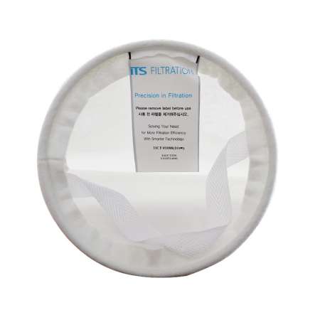 Top view of Kemtech PF 70-20DF HCF 10 Micron Bag Filter with precision filtration label