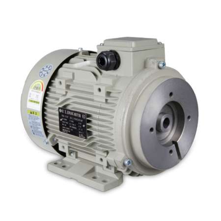 IK ELECTRIC IEC 100 Frame Aluminum Metric Hydraulic Motor, B34 Horizontal, 3-Phase, 0.5hp, 60 Hz, 220V, 1800 RPM,  TEFC