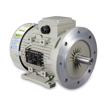 IK ELECTRIC IEC 71 Frame Aluminum Metric Motor, B35 Horizontal Vertical , Single-Phase, 0.5hp, 60 Hz, 220V, 1800 RPM,  TEFC