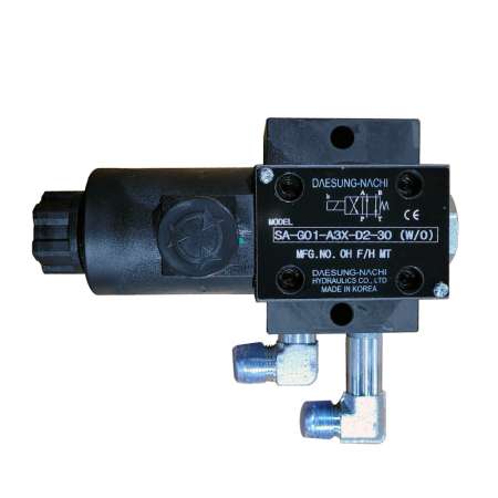 Modular valve Valve assy 003 (Tool Post), front view showing connections and labels