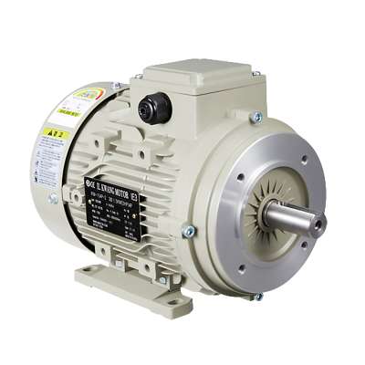 IK ELECTRIC IEC 100 Frame Aluminum Metric Motor, B34 Horizontal, 1-Phase, 3hp, 60 Hz, 220V, 1800 RPM,  TEFC