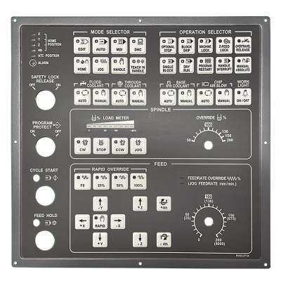 OP PCB Board Assembly for DOOSAN NR700 models with various control buttons and dials.