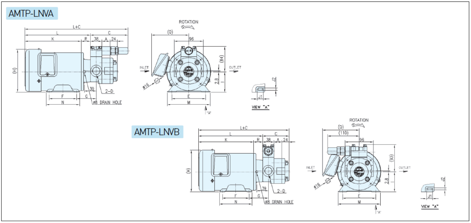 AMTP-LNVA/B External Dimensions