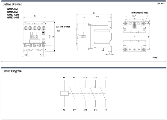 LS Mini Circuit GMD-M Product Drawing